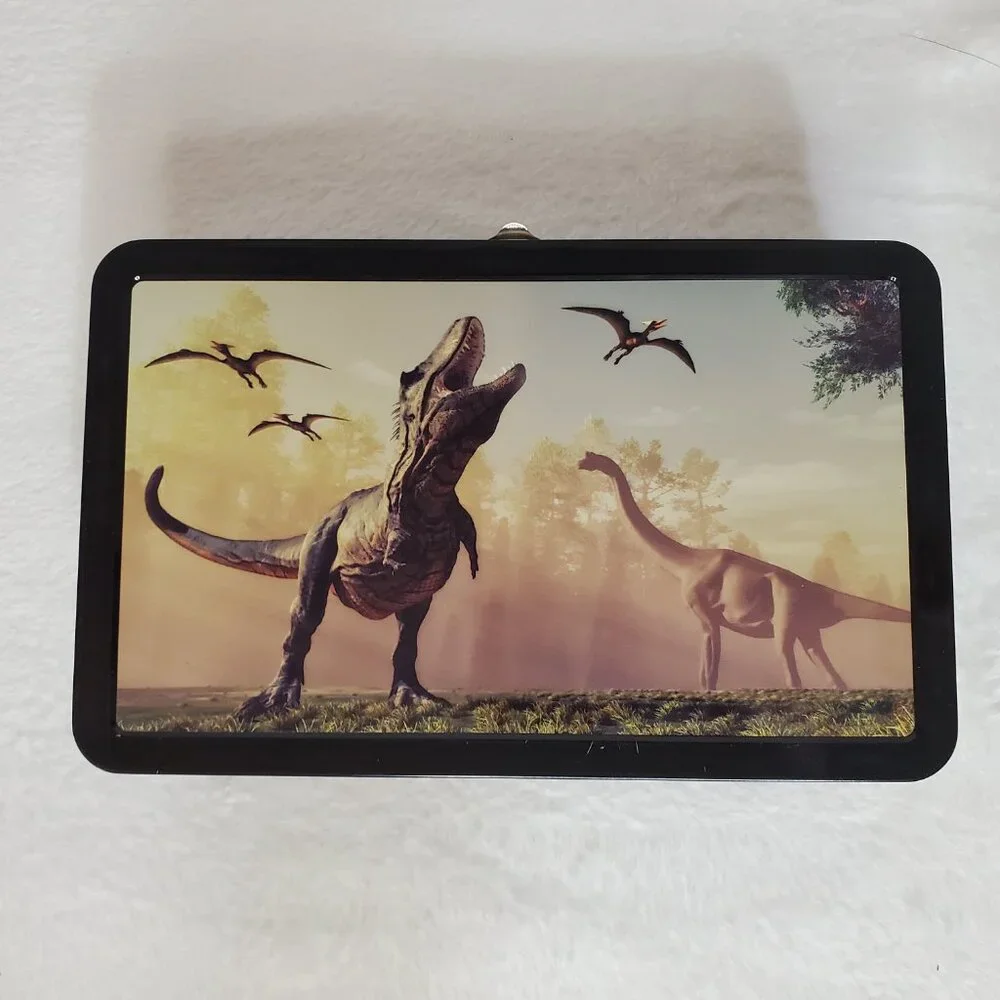 Kids Dinosaur Pencil Box Crayon Box School Storage Organizer Jurassic World